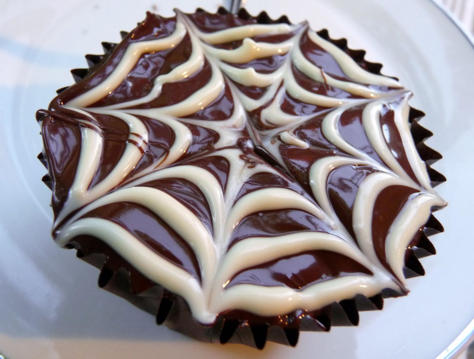 Spider Web Chocolate Pudding